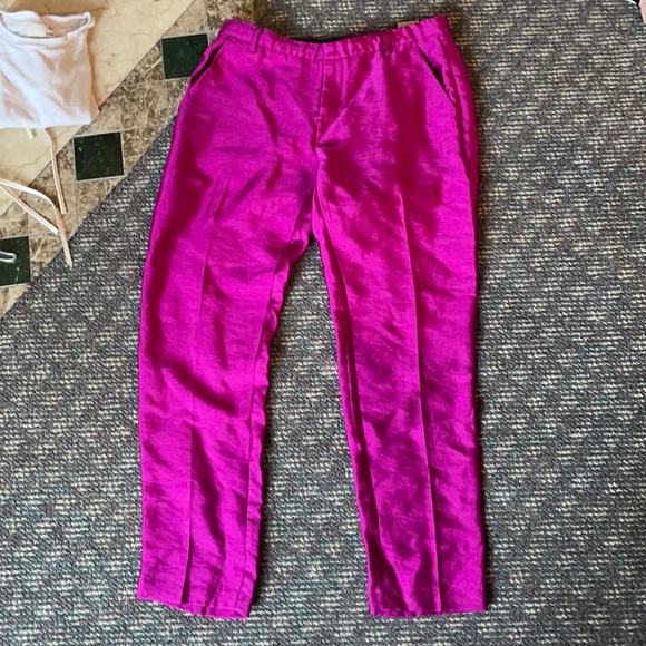 Scotch and Soda fuchsia trouser pants - Picture 1 of 5